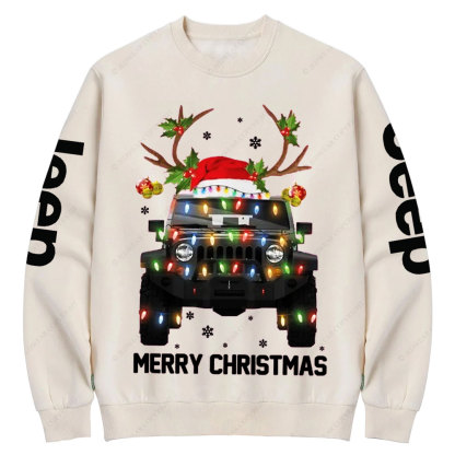 Jp Lovers Christmas Lights Crew Neck Sweatshirt