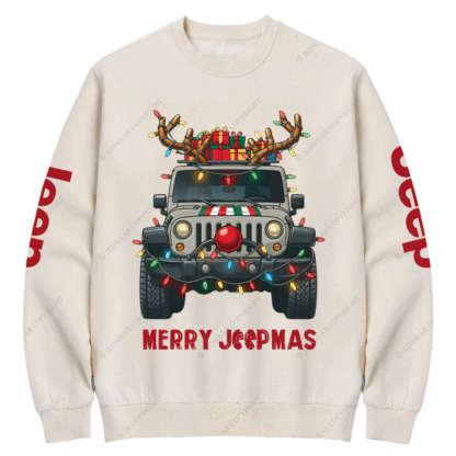 Reindeer Decoration Merry Jpmas Christmas Crew Neck Sweatshirt