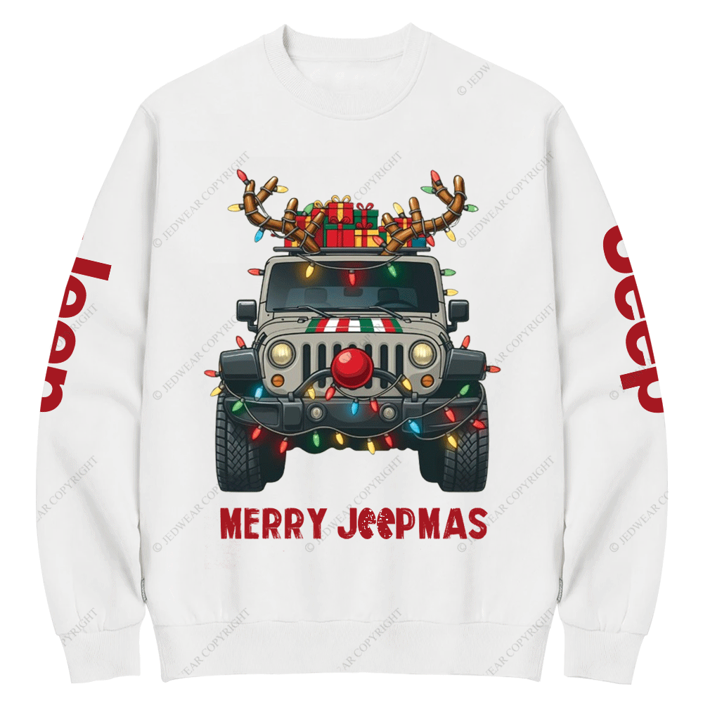Reindeer Decoration Merry Jpmas Christmas Crew Neck Sweatshirt
