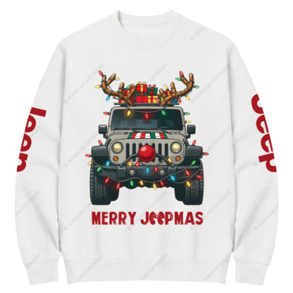 Reindeer Decoration Merry Jpmas Christmas Crew Neck Sweatshirt