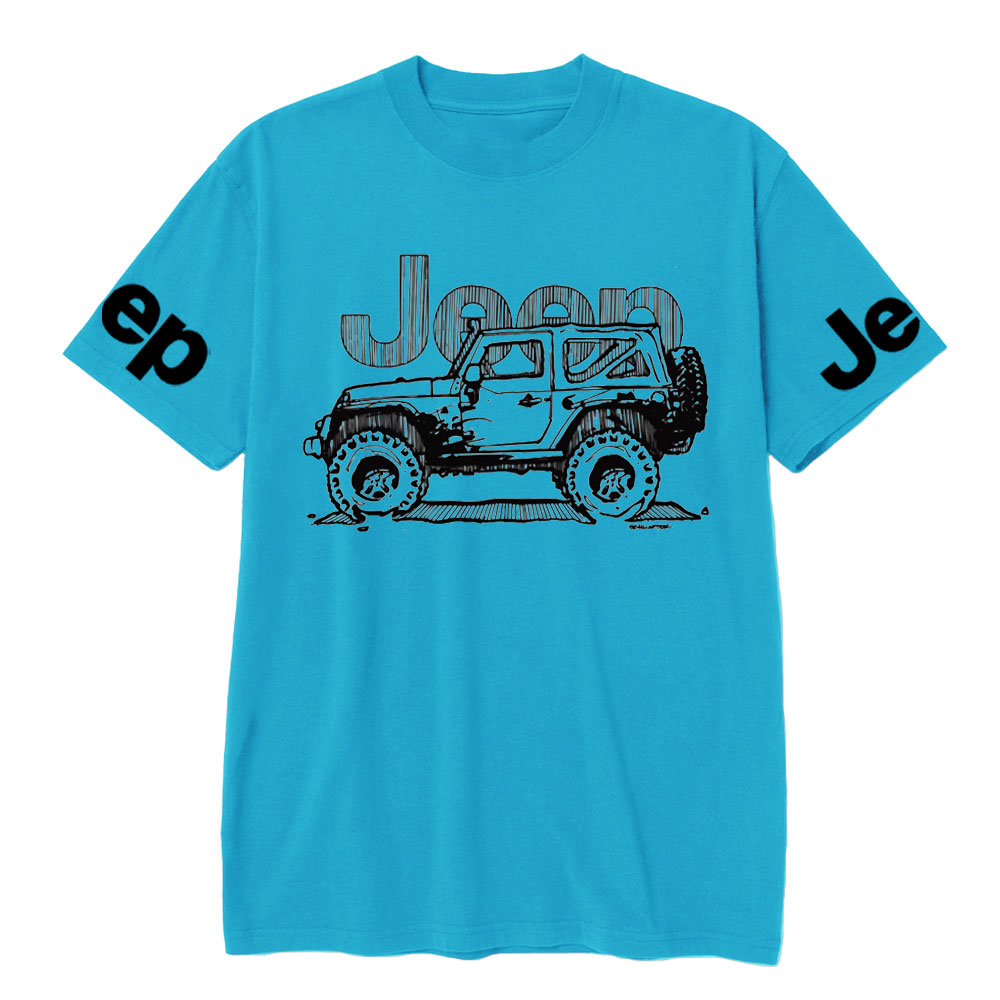 Rubicon Line Drawing Sketch Style Jp Lover T-Shirt