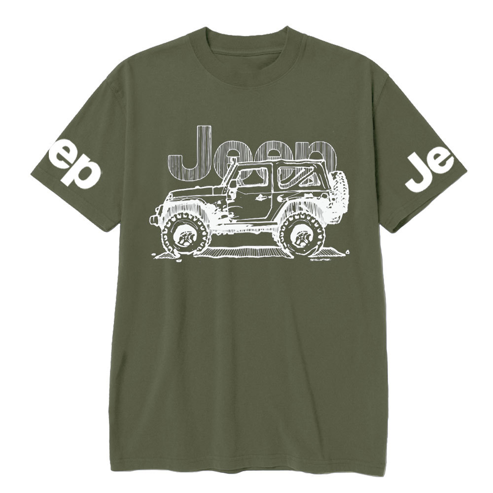 Rubicon Line Drawing Sketch Style Jp Lover T-Shirt