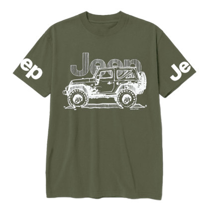 Rubicon Line Drawing Sketch Style Jp Lover T-Shirt
