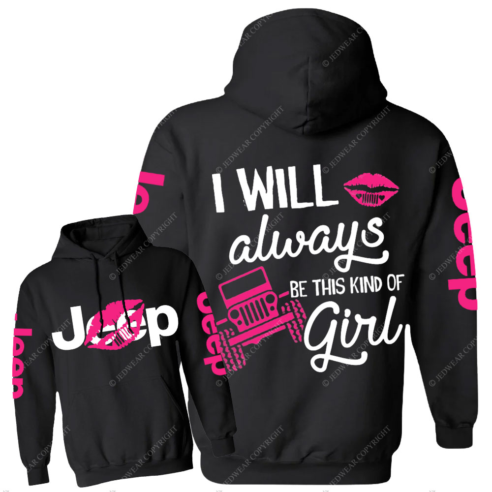 I Will Always Be This Kind of Hot Pink Lip Girl Jp Casual Hoodie