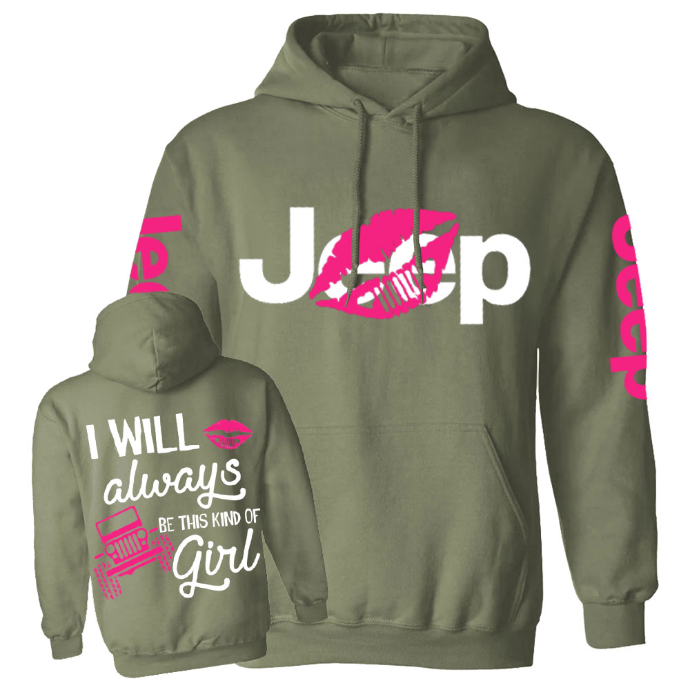 I Will Always Be This Kind of Hot Pink Lip Girl Jp Casual Hoodie