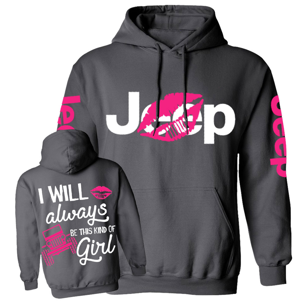 I Will Always Be This Kind of Hot Pink Lip Girl Jp Casual Hoodie