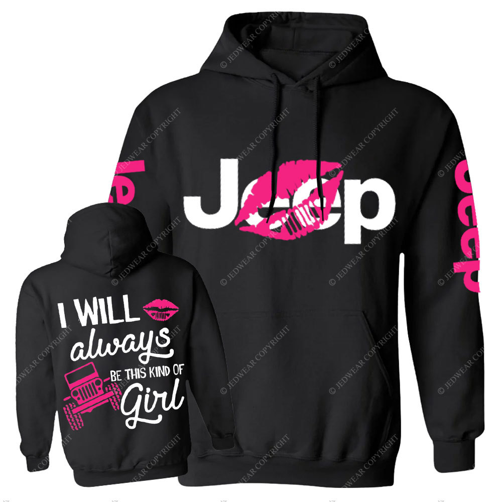I Will Always Be This Kind of Hot Pink Lip Girl Jp Casual Hoodie