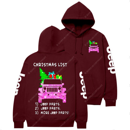 Christmas List 1 Jp Parts 2 Jp Parts 3 More Jp Parts Casual Hoodie