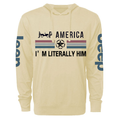 Jp America Grunge Star Flag I’m Literally Him Oversized Lightweight Hoodie