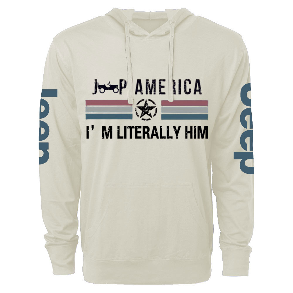 Jp America Grunge Star Flag I’m Literally Him Oversized Lightweight Hoodie