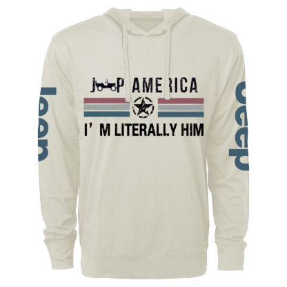 Jp America Grunge Star Flag I’m Literally Him Oversized Lightweight Hoodie