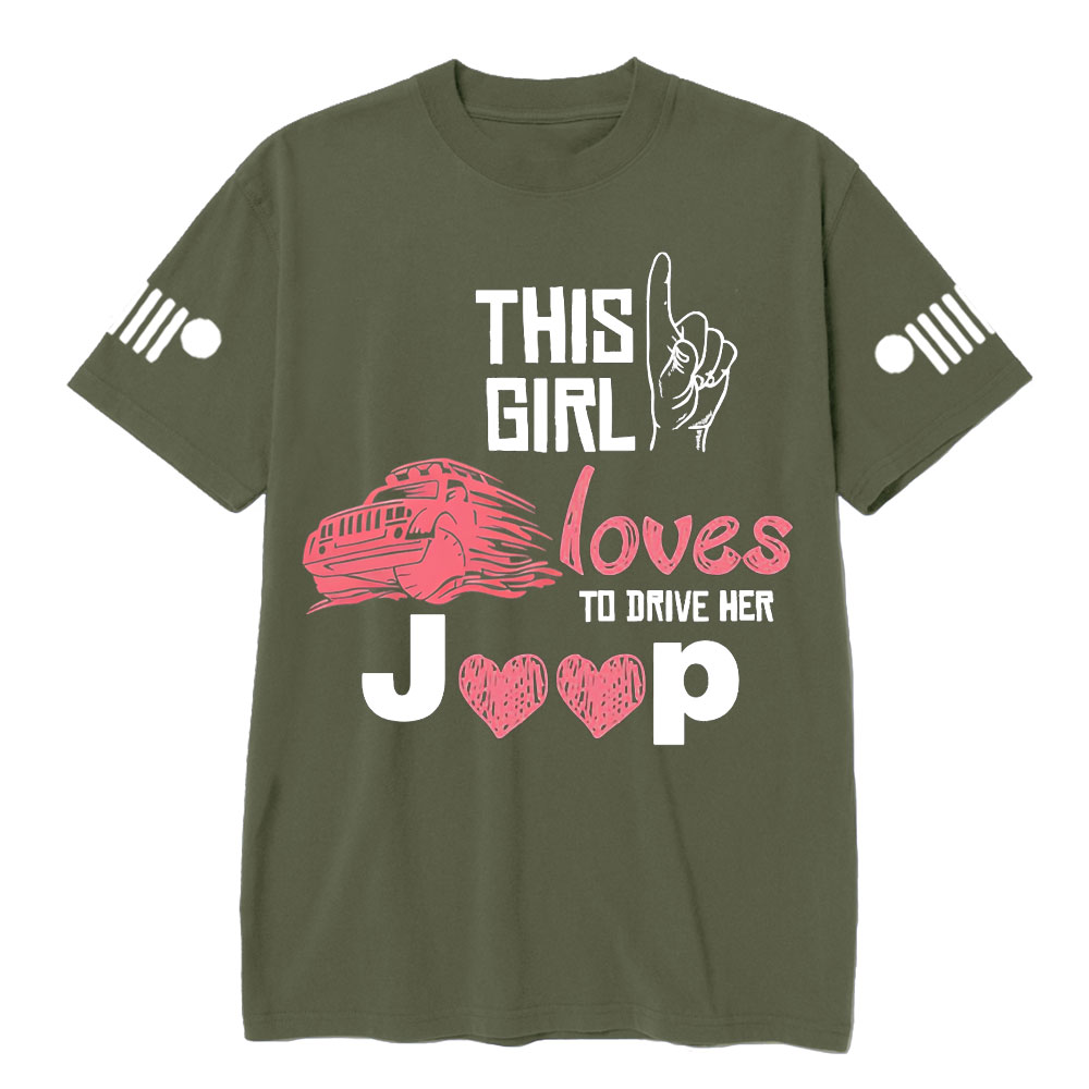 This Girl Loves to Drive Her Jp Pink T-Shirt
