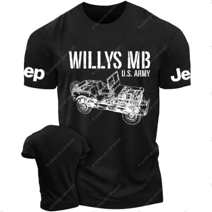Willys MB Veteran WWII Enthusiast Gift T-Shirt
