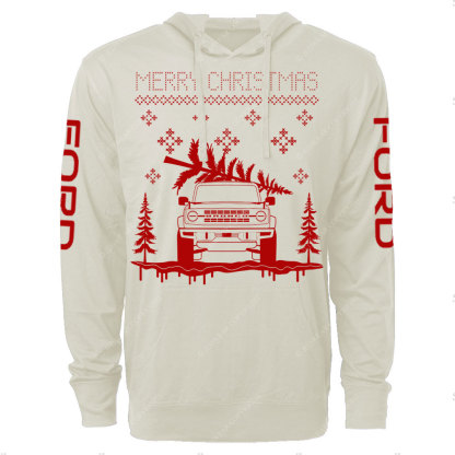 F0rd Bronco Ugly Xmas Oversized Lightweight Hoodie
