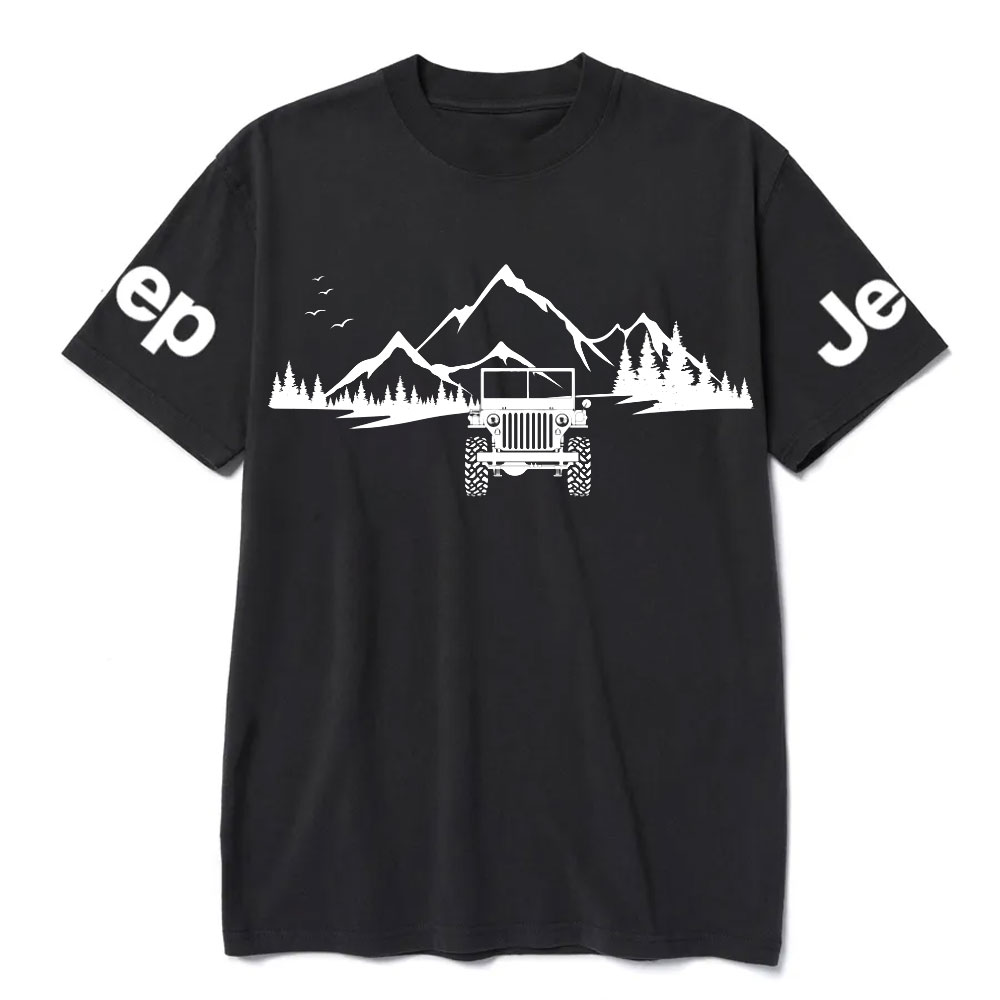 Willys Off Road Mountain Adventure Scene Jp Lover T-Shirt