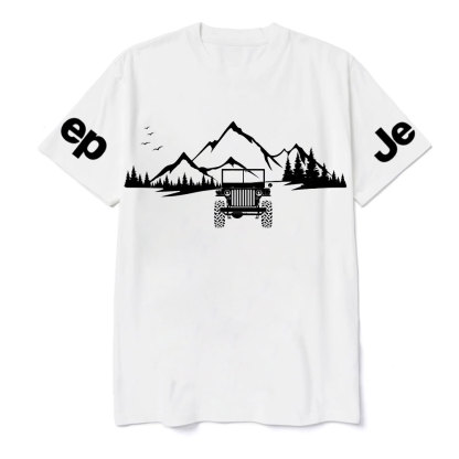 Willys Off Road Mountain Adventure Scene Jp Lover T-Shirt