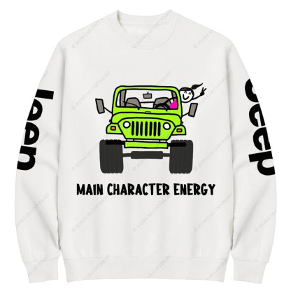 Main Character Energy Jp Girl Crew Neck Sweatshirt