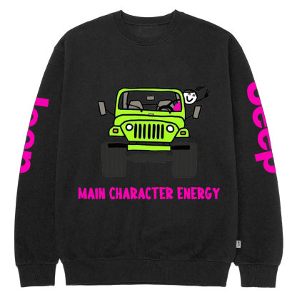 Main Character Energy Jp Girl Crew Neck Sweatshirt