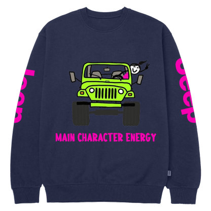 Main Character Energy Jp Girl Crew Neck Sweatshirt