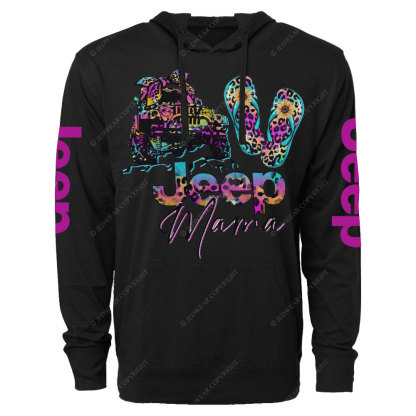 Leopard Flip Flops Jp Mama Oversized Lightweight Hoodie