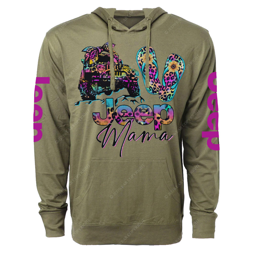 Leopard Flip Flops Jp Mama Oversized Lightweight Hoodie