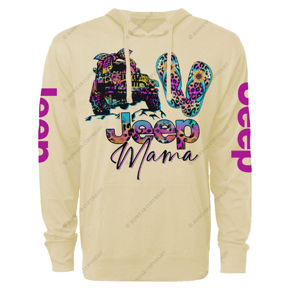 Leopard Flip Flops Jp Mama Oversized Lightweight Hoodie