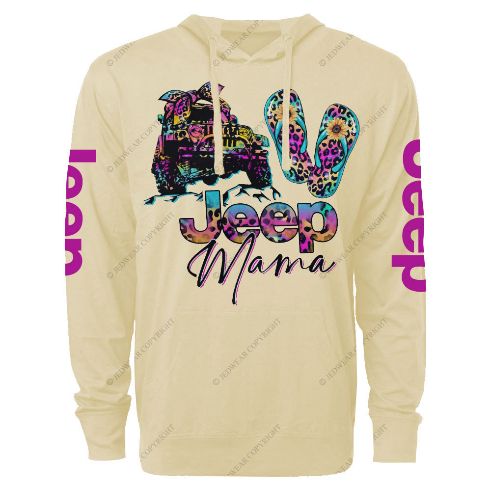 Leopard Flip Flops Jp Mama Oversized Lightweight Hoodie