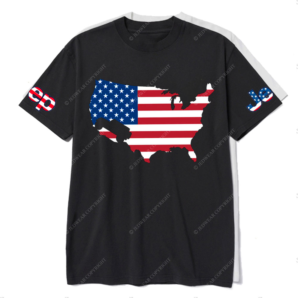 USA Flag Map Jp T-Shirt