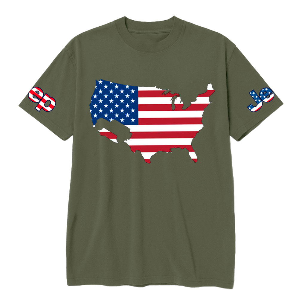 USA Flag Map Jp T-Shirt