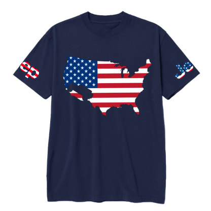 USA Flag Map Jp T-Shirt