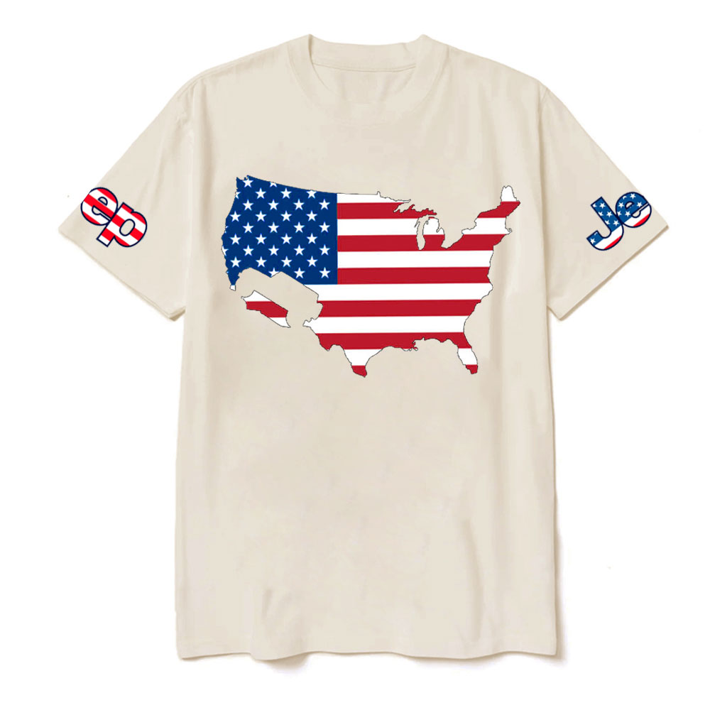USA Flag Map Jp T-Shirt