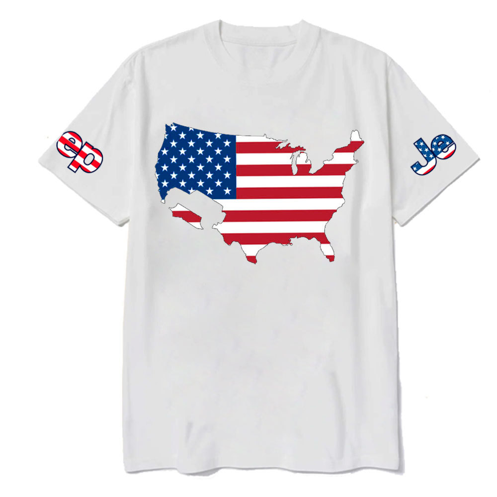USA Flag Map Jp T-Shirt