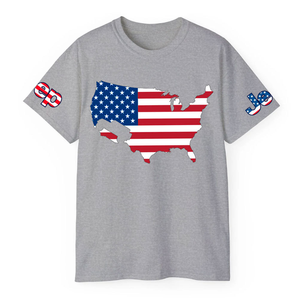 USA Flag Map Jp T-Shirt