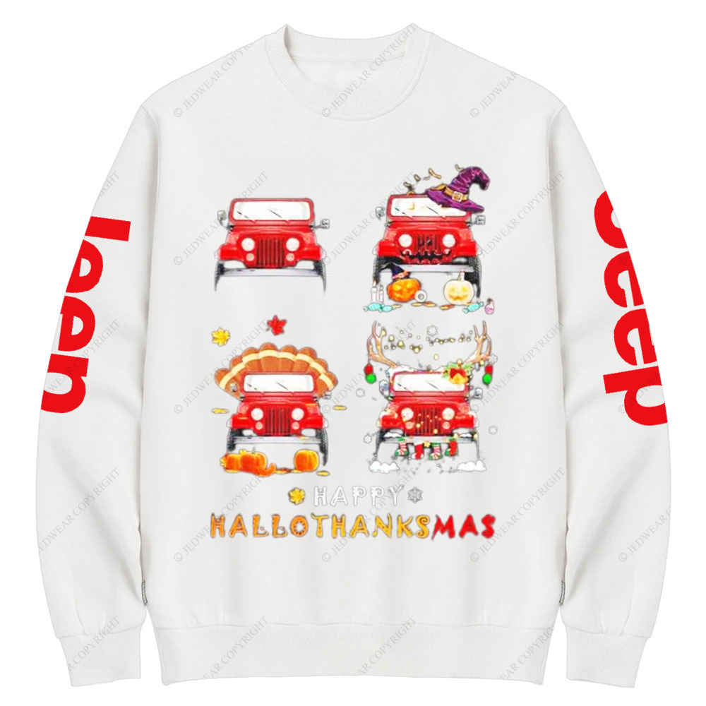 Jps Happy HalloThanksMas Crew Neck Sweatshirt