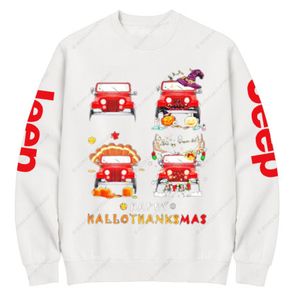 Jps Happy HalloThanksMas Crew Neck Sweatshirt