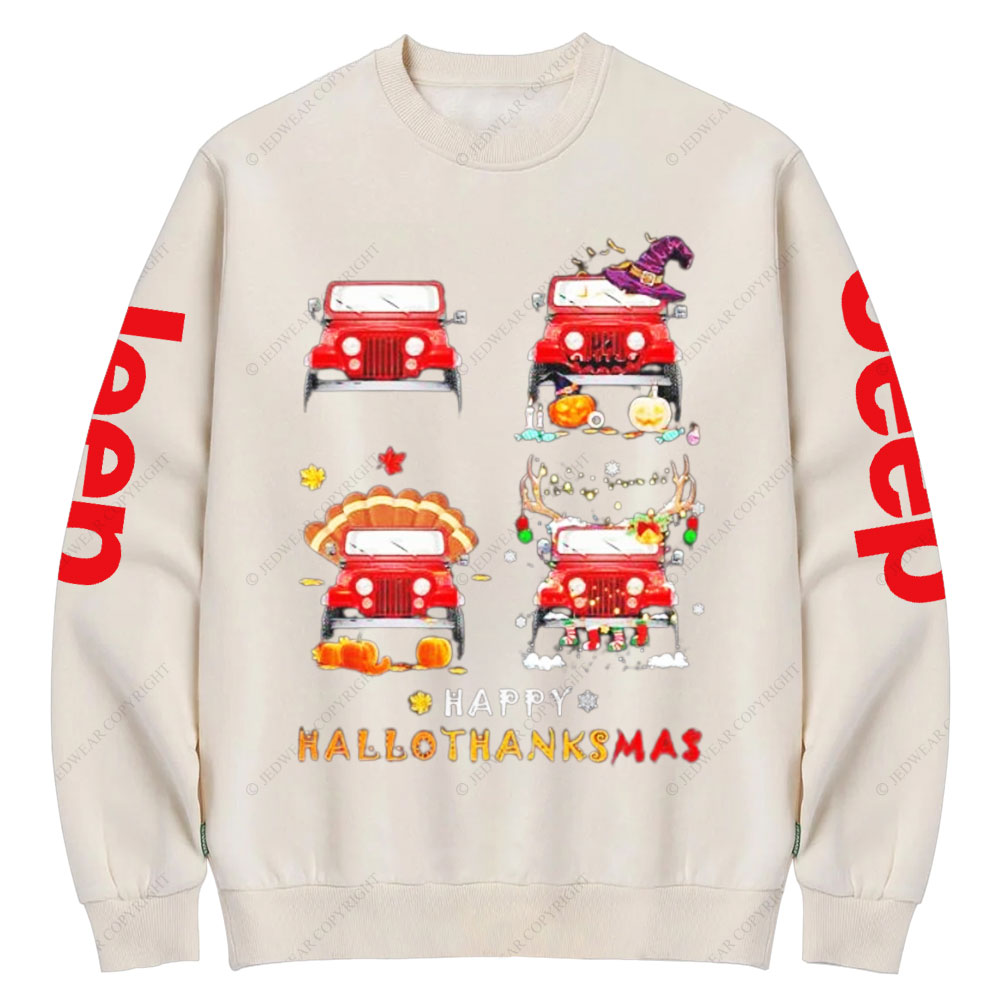 Jps Happy HalloThanksMas Crew Neck Sweatshirt