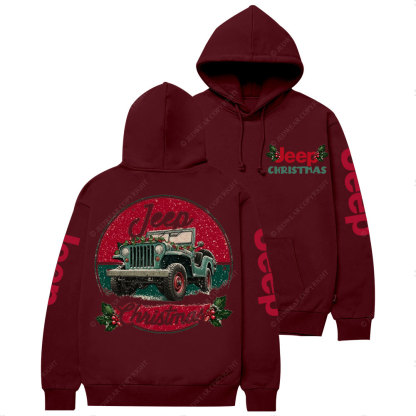 Jp Christmas Red and Green Classic Casual Hoodie