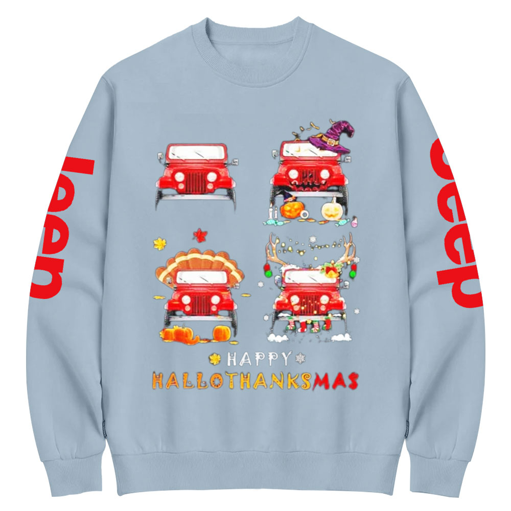 Jps Happy HalloThanksMas Crew Neck Sweatshirt
