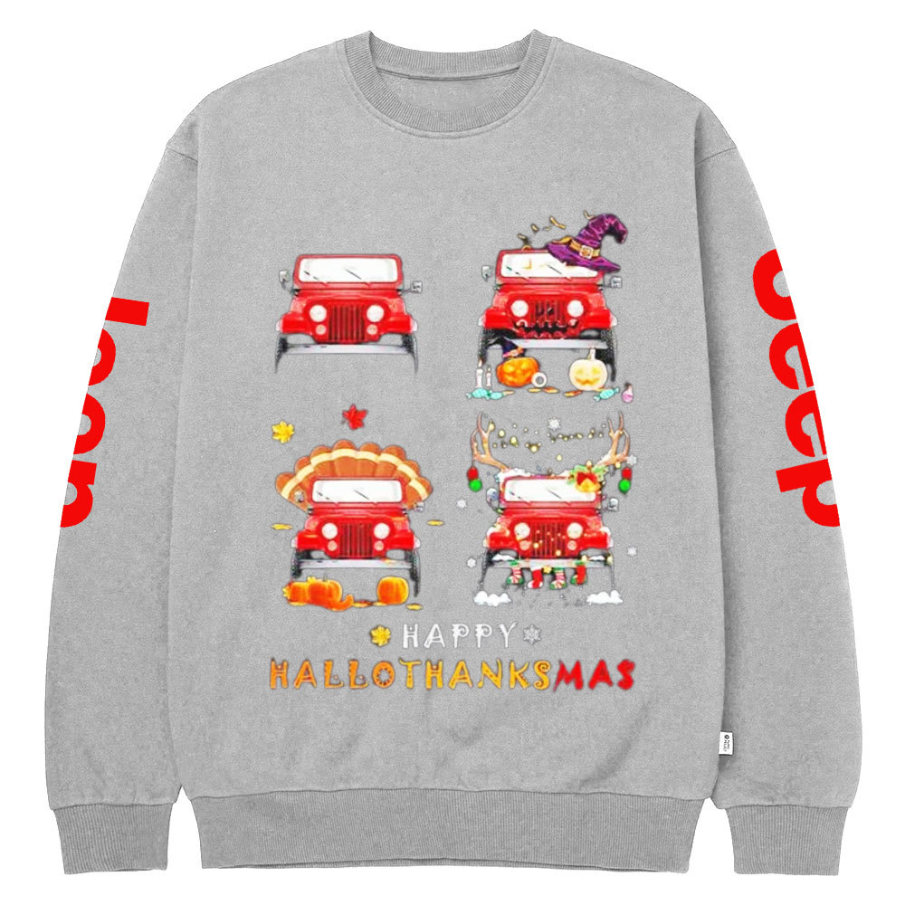 Jps Happy HalloThanksMas Crew Neck Sweatshirt