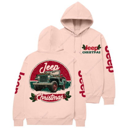 Jp Christmas Red and Green Classic Casual Hoodie