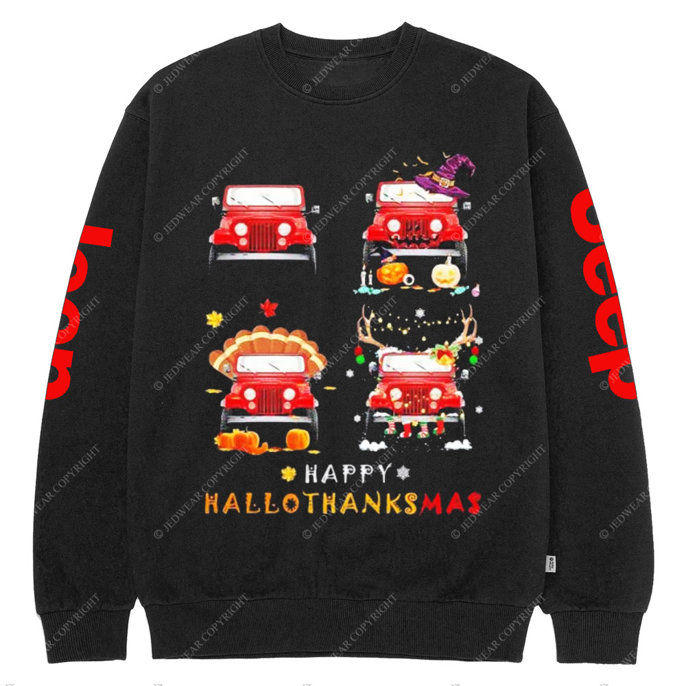 Jps Happy HalloThanksMas Crew Neck Sweatshirt