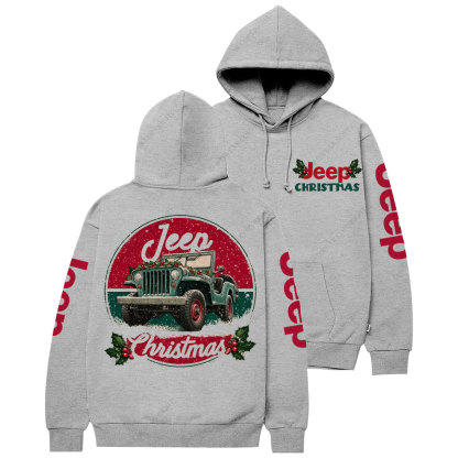 Jp Christmas Red and Green Classic Casual Hoodie