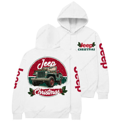 Jp Christmas Red and Green Classic Casual Hoodie
