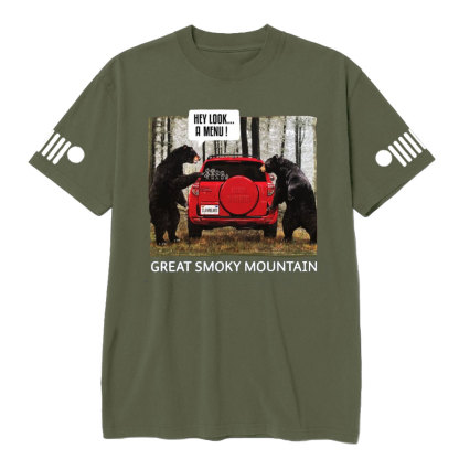 Great Smoky Mountain Bears Hey Look A Menu Jp T-Shirt