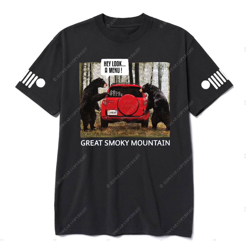 Great Smoky Mountain Bears Hey Look A Menu Jp T-Shirt