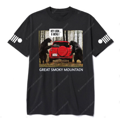 Great Smoky Mountain Bears Hey Look A Menu Jp T-Shirt