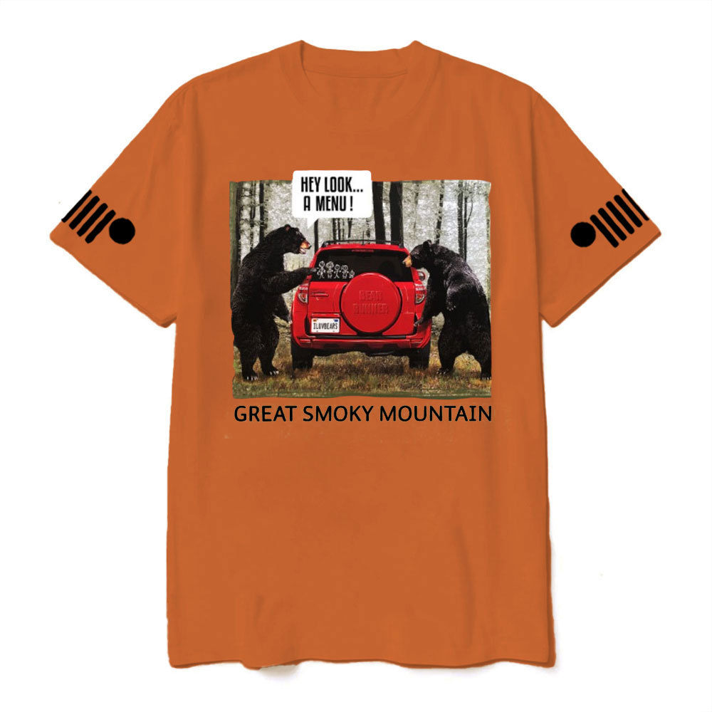 Great Smoky Mountain Bears Hey Look A Menu Jp T-Shirt