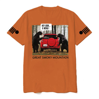 Great Smoky Mountain Bears Hey Look A Menu Jp T-Shirt