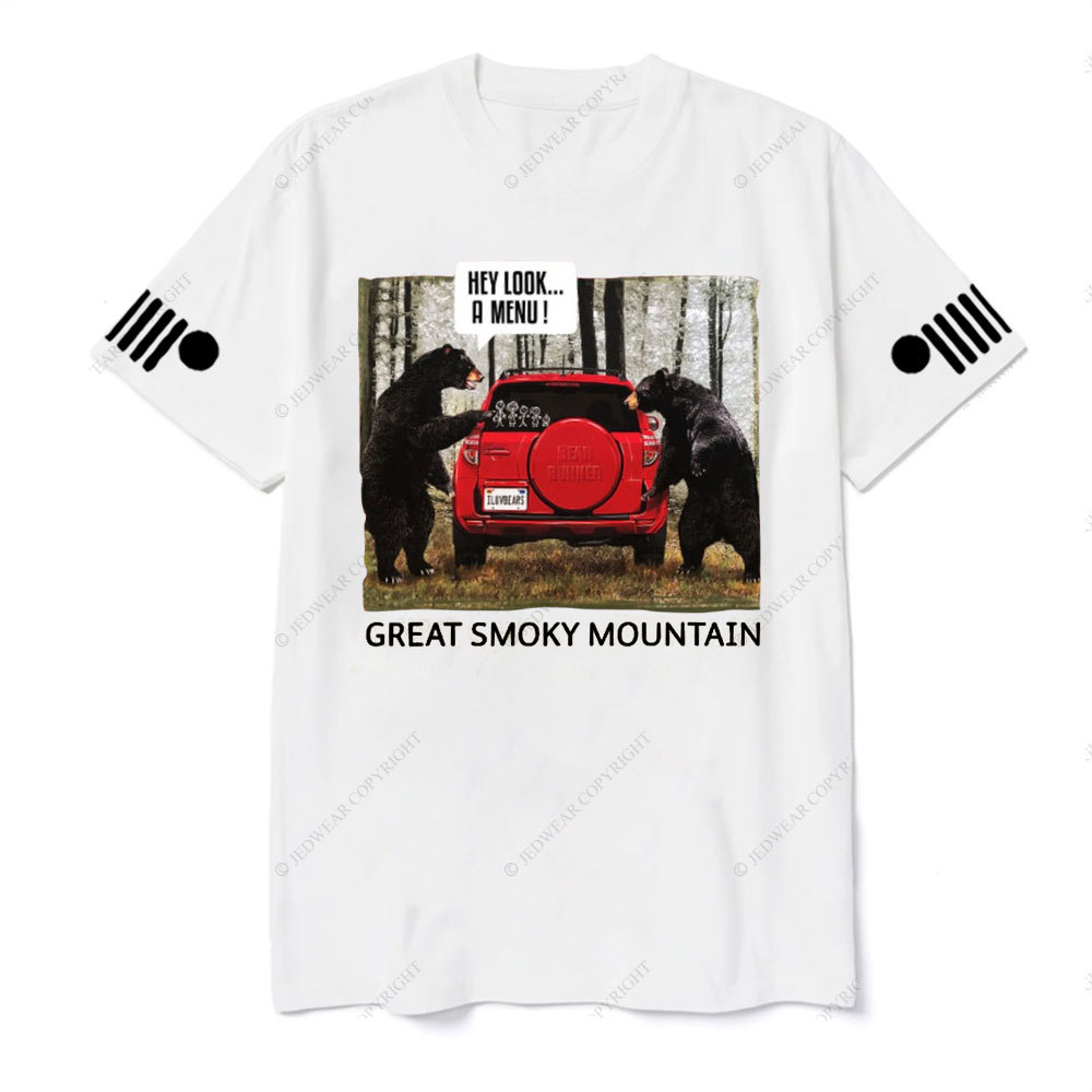 Great Smoky Mountain Bears Hey Look A Menu Jp T-Shirt