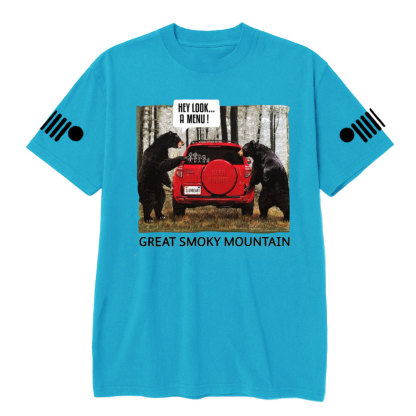 Great Smoky Mountain Bears Hey Look A Menu Jp T-Shirt